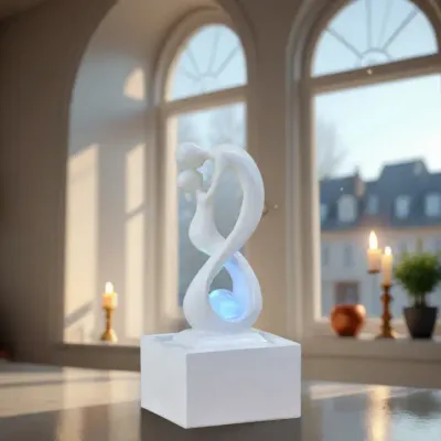 Moderne fontein Amor white - puurheid &amp; Led licht