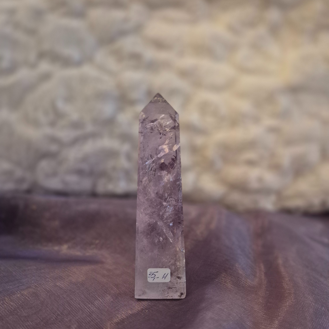 Amethist obelisk 10,5 cm - Spirituele steen voor rust, zuivering &amp; bewustzijn