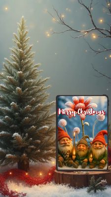 E-card Troll friends & winter flower- Magische digitale kerstkaart met muziek en animatie E-card Troll friends & winter flower- Magische digitale kerstkaart met muziek en animatie