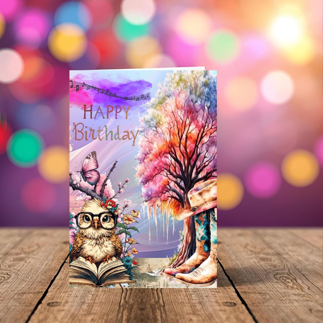 Printable verjaardagskaart- fantasierijk en dromerig Printable verjaardagskaart- fantasierijk en dromerig