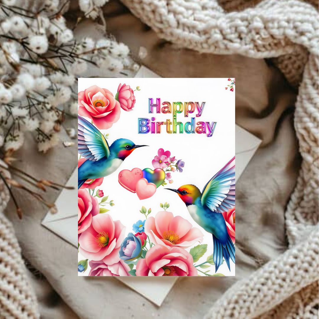 Printable verjaardagskaart - vrolijke vogels zingen een verjaardagslied Printable verjaardagskaart - vrolijke vogels zingen een verjaardagslied