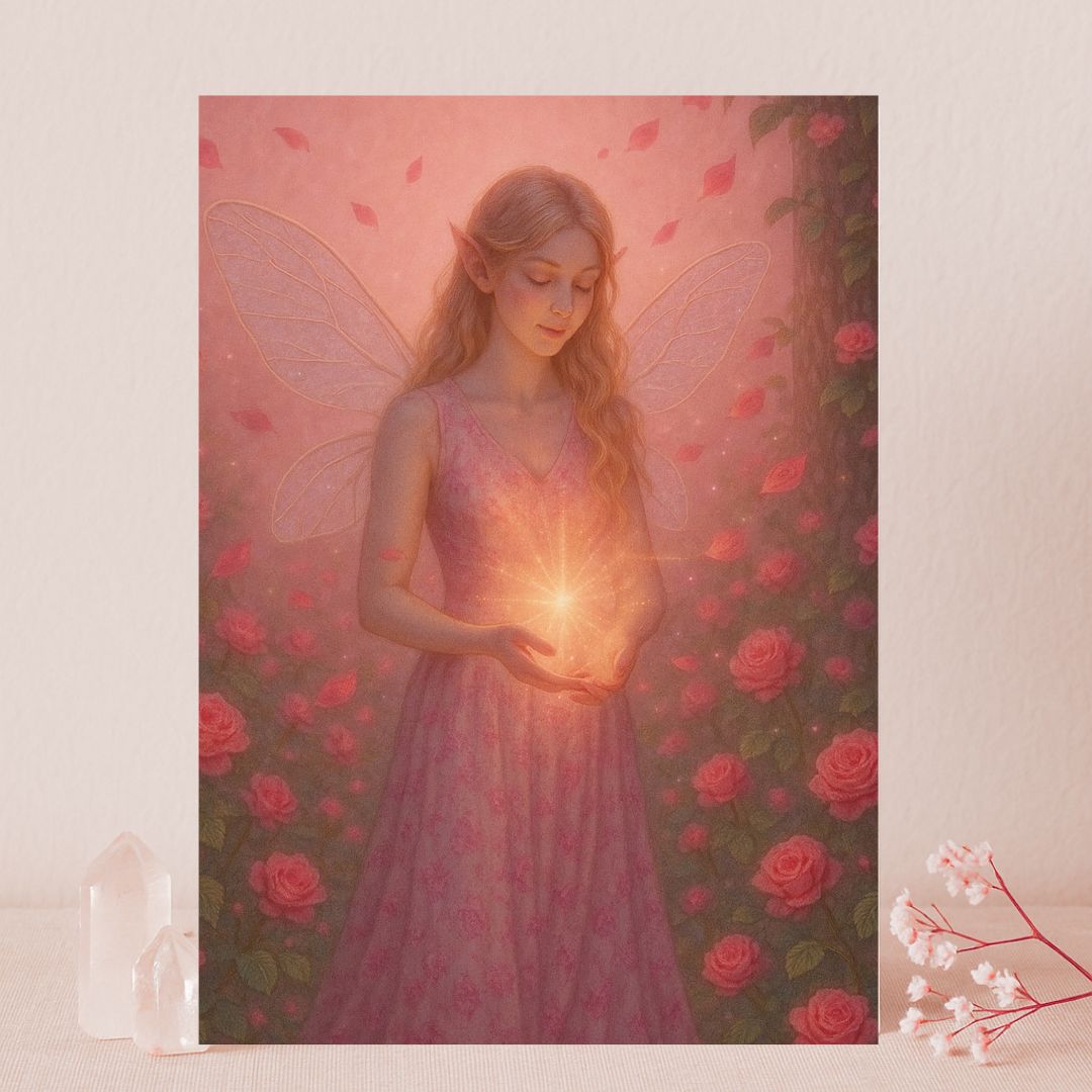 Spirituele kaart printable- Lichtelf van rozenlicht Spirituele kaart printable- Lichtelf van rozenlicht