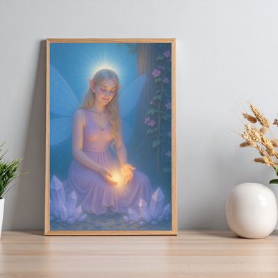 Afdrukbare spirituele kaart - Lichtelf van het stralende Licht