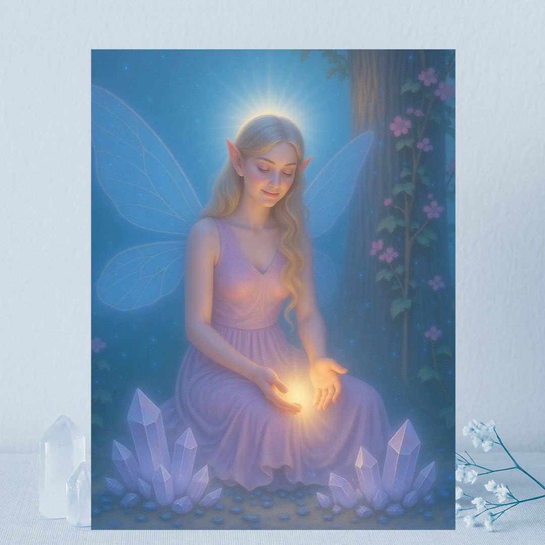 Spirituele kaart printable - Lichtelf van het stralende Licht Spirituele kaart printable - Lichtelf van het stralende Licht