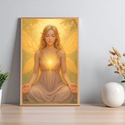 Afdrukbare spirituele kaart - Lichtelf van het Eenheidslicht