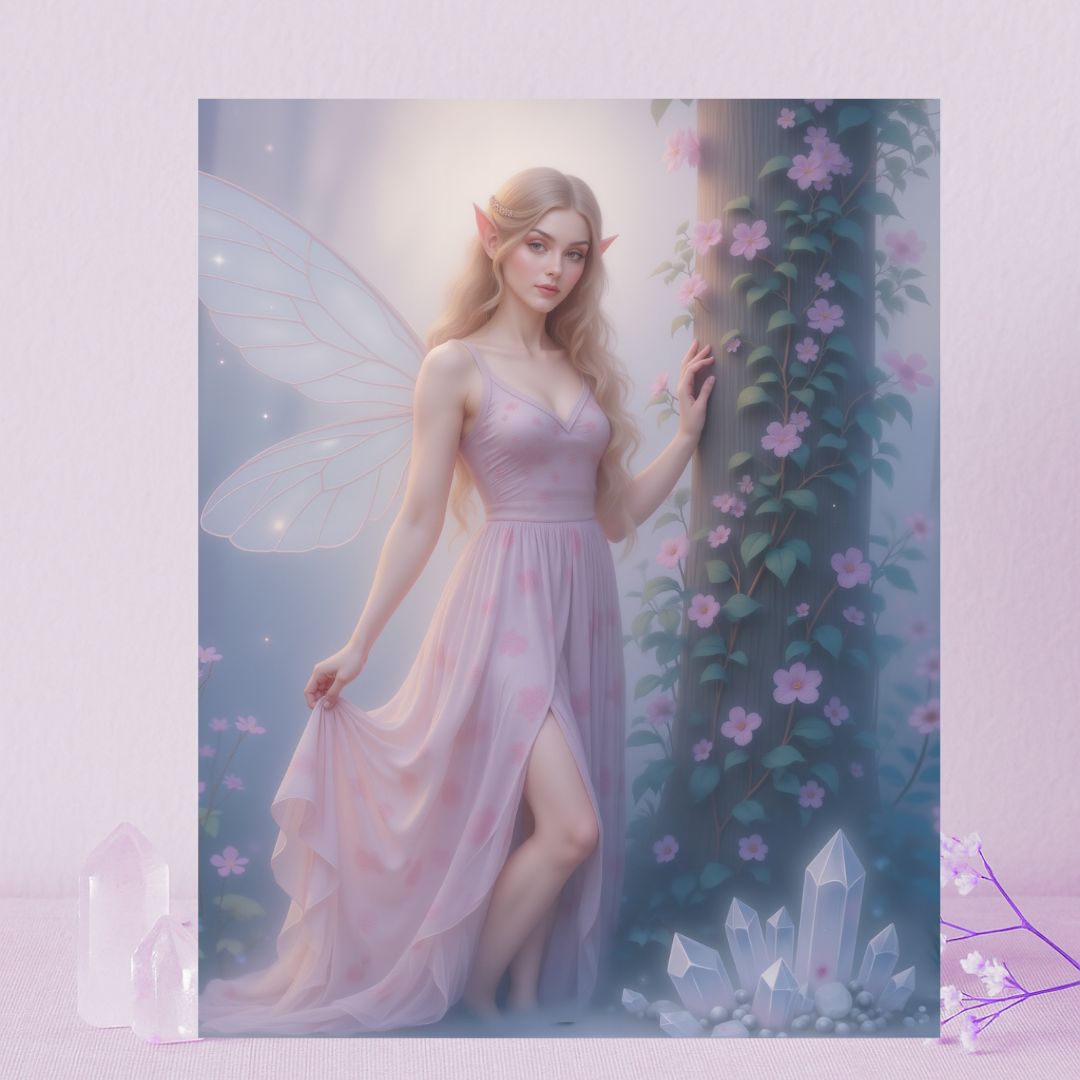 Spirituele kaart printable - Lichtelf van kristallicht