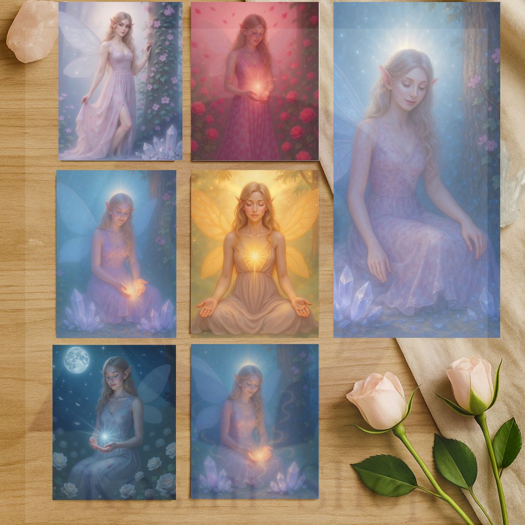 Set van 7 Lichtelfen, geënergetiseerd met Licht