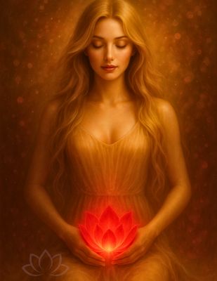 Afdrukbare kunstprint Goddelijke vrouwelijke lotus | Eerste chakra Afdrukbare kunstprint Goddelijke vrouwelijke lotus | Eerste chakra