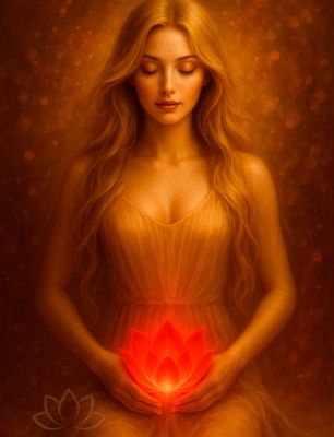 Afdrukbare kunstprint Goddelijke vrouwelijke lotus | Eerste chakra