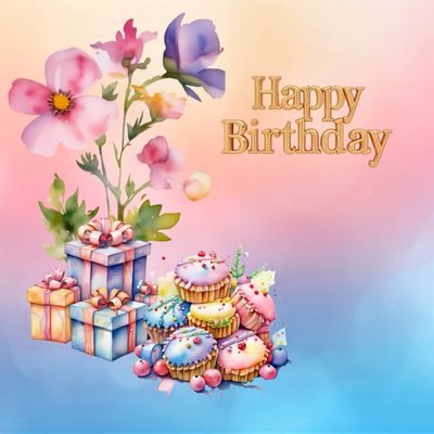 E-card verjaardag met vuurwerk zonder muziek