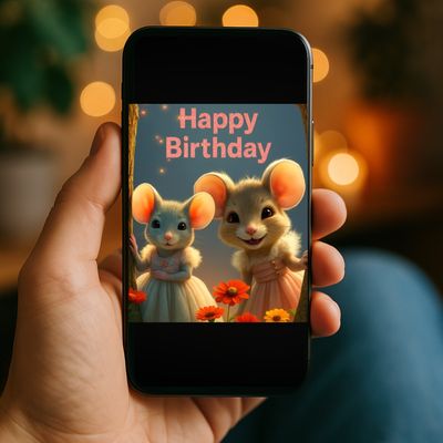 E-card met animatie verjaardag