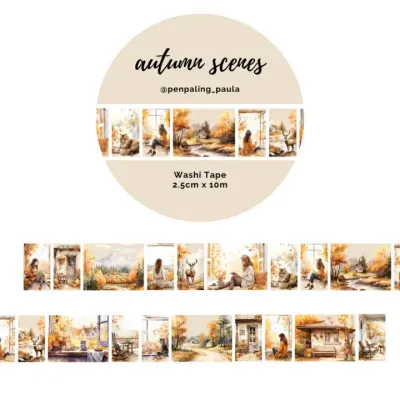 Washi tape herfsttafereel - warm &amp; creatief