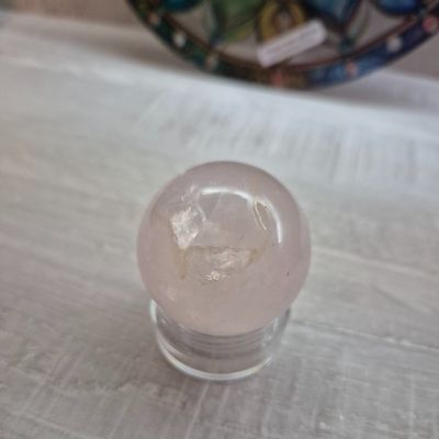 Rozenkwarts bol 4 cm - liefde, zachtheid &amp; heling hart