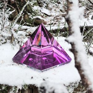 ABC piramide 14cm- Groot Lichtinstrument voor ruimtezuivering, chakra's &amp; spirituele verdieping.