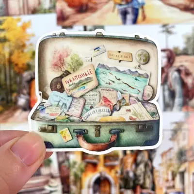 Vinylsticker koffer - reis, stijl &amp; persoonlijk
