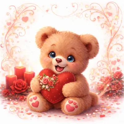 Valentijn Beertje romantische printable