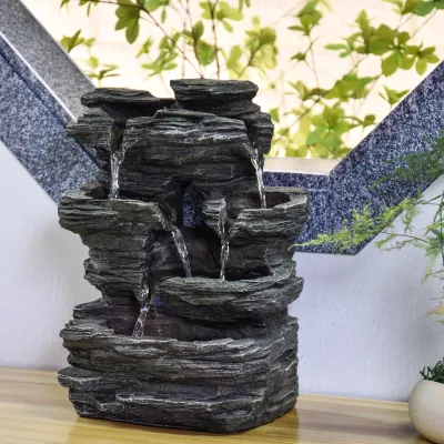 Pietra natuurfontein- rustgevende waterval & rotsachtig design