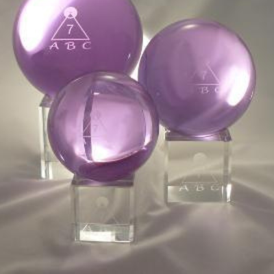 ABC bol 8cm-harmoniserende lichtbol voor thuis, sessies &amp;bewuste rust.
