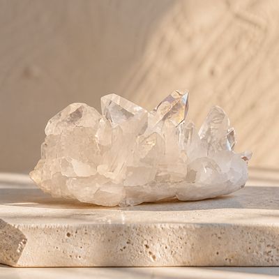 Bergkristal cluster groot 12cm - Natuurlijke kristalcluster