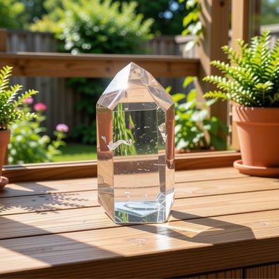 Bergkristal 8cm - Zeshoekig geslepen kristal