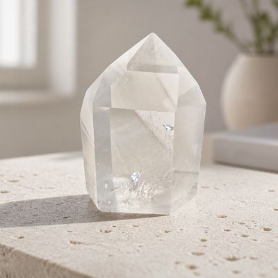 Bergkristal 8cm - Zeshoekig geslepen kristal