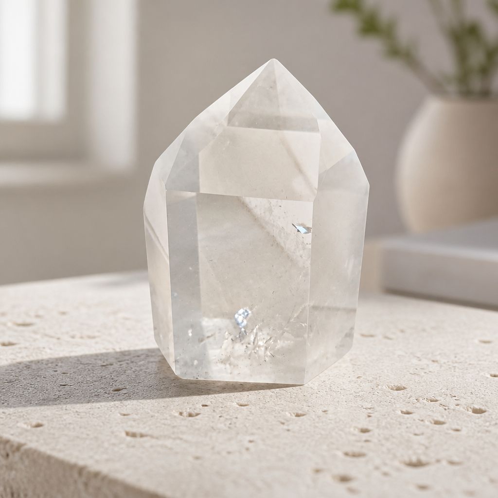 Bergkristal 8cm - Zeshoekig geslepen kristal