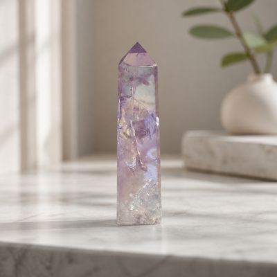 Amethist obelisk 10,5 cm - Paarse edelsteen