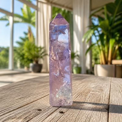 Amethist obelisk 10,5 cm - Paarse edelsteen