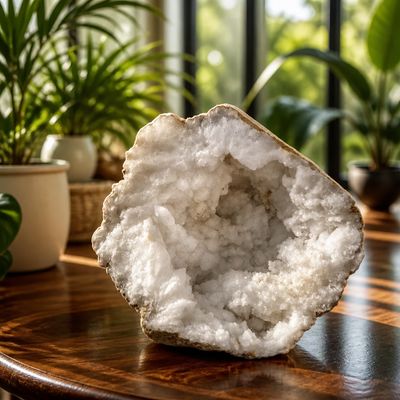 Bergkristal geode 10 cm - Natuurlijk kristal