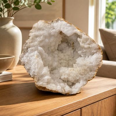Bergkristal geode 10 cm - Natuurlijk kristal