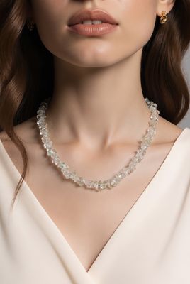 Ketting met bergkristal kralen - helderheid &amp; balans