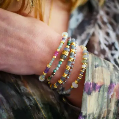 Edelsteen armband met LABRADORIET - beschermend