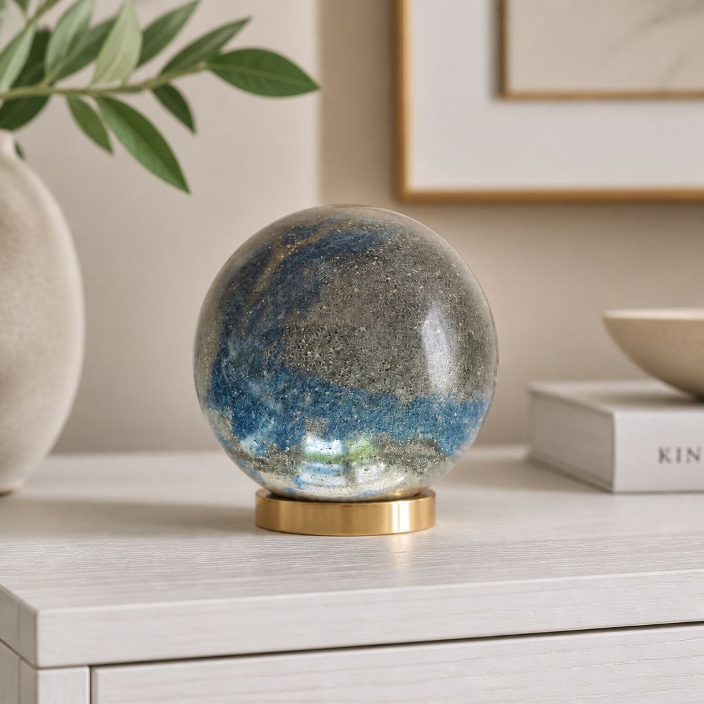 K2 bol met azuriet - 582 gram