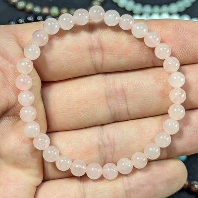 Rozenkwarts armband 6mm - natuurlijke edelsteen uit Brazilië