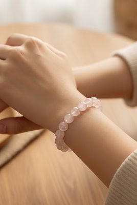Rozenkwarts armband 6mm - natuurlijke edelsteen uit Brazilië
