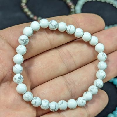 Howliet armband 6mm - natuurlijke edelsteen uit Canada