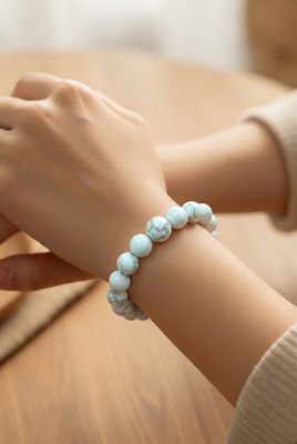 Howliet armband 6mm - natuurlijke edelsteen uit Canada