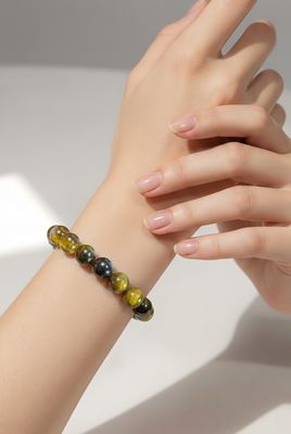 Tijgeroog armband 6 mm – natuurlijke edelsteen uit Brazilië