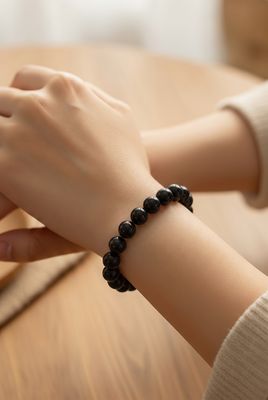 Zwarte onyx armband 6 mm – natuurlijke edelsteen uit Brazilië Zwarte onyx armband 6 mm – natuurlijke edelsteen uit Brazilië