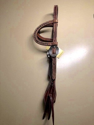 West Coast Headstall with double Earpiece With Dots
