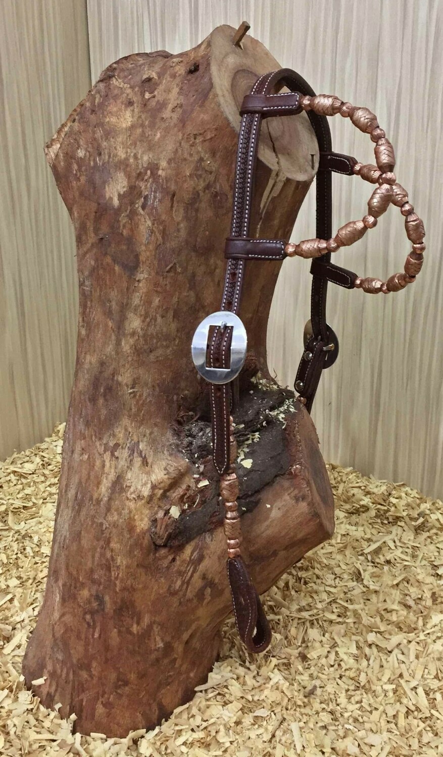GVR Double ear headstall
With copper balls and barrels