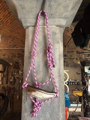 Rope halter with cowhide Noseband