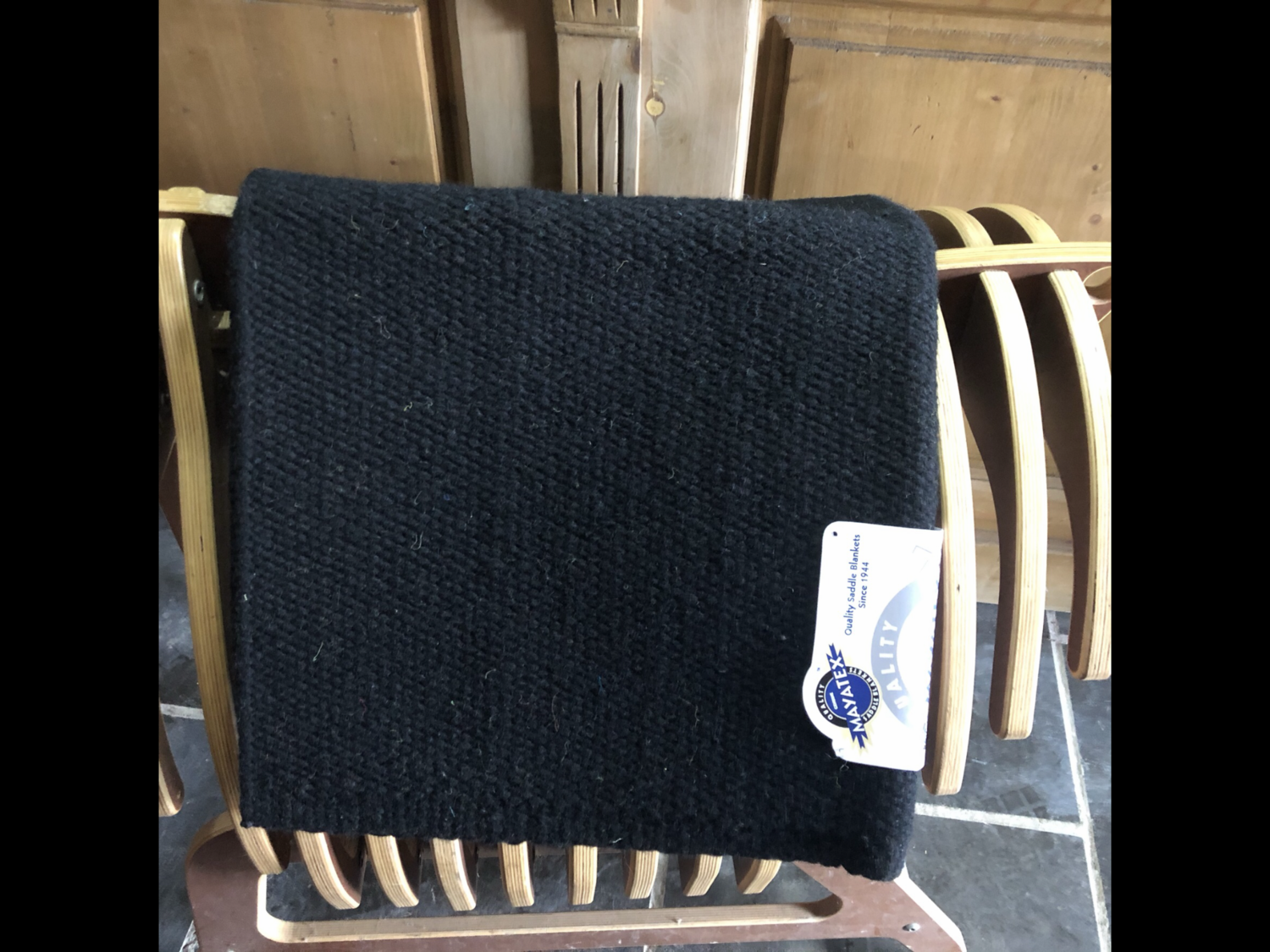 Mayatex San Juan Solid Saddle Blanket, Color: Black(18)