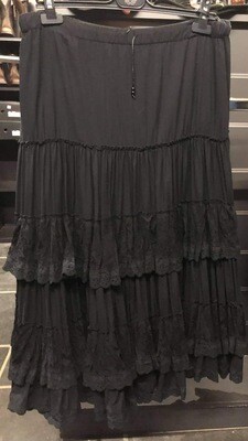 Skirt Long Black Star and Stripes