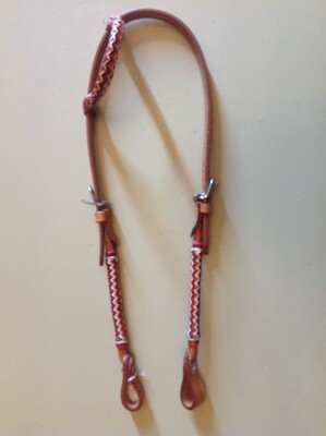Headstall with rawhide one ear