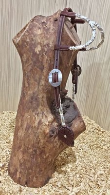 WC3042 Two ear Headstall with Silver balls and barrels