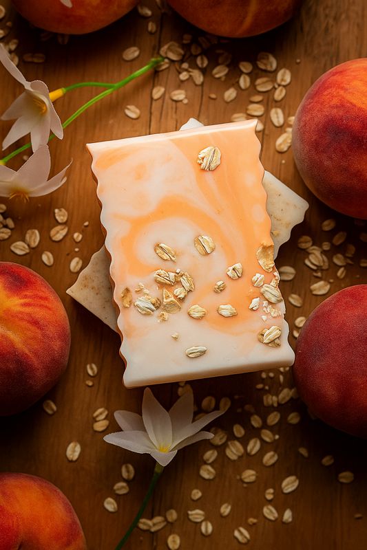 PEACHES &amp; CREAM OATMEAL / peach, vanilla, colloidal oatmeal