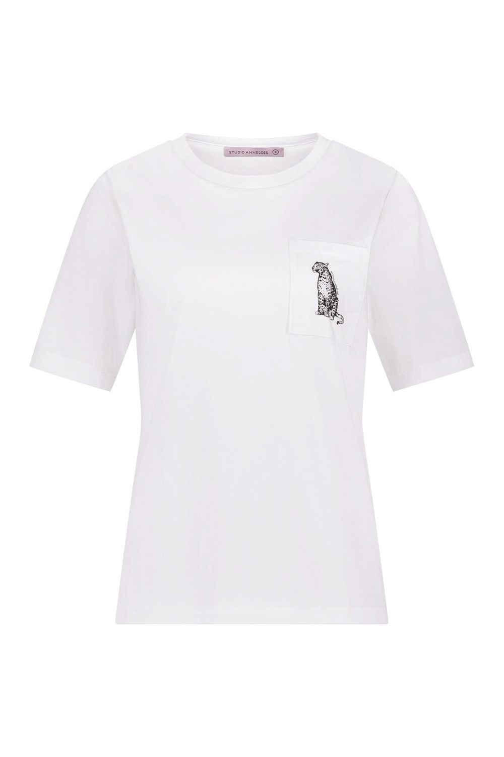 Studio Anneloes Klaasje panther tshirt Wit 11655