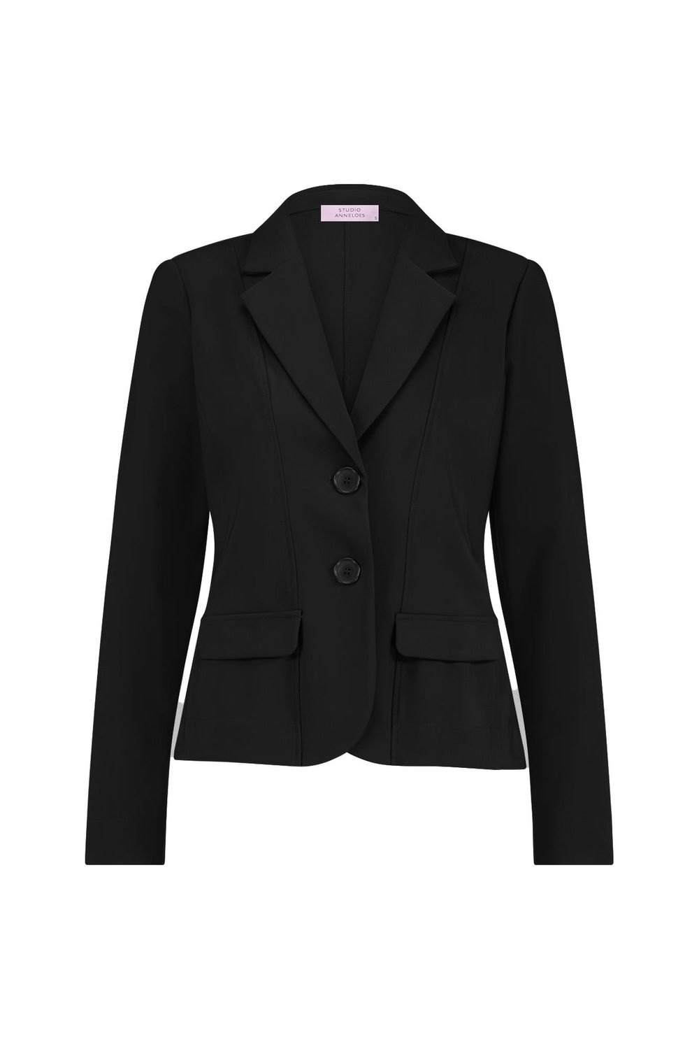 Studio Anneloes Bright bonded blazer Zwart 94811