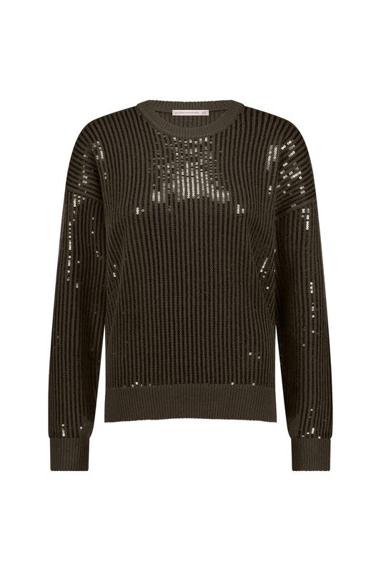 Studio Anneloes Shelby sequins pullover Groen 11909